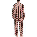 Lips Pattern Print Design 02 Men's Long Pajama Set