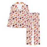 Colorful Maple Leaf pattern Women's Long Pajama Set