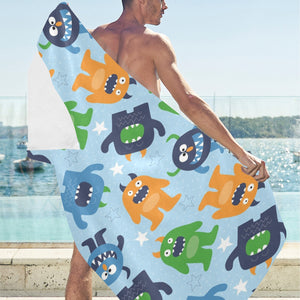 Alien Pattern Print Design 04 Beach Towel