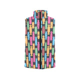 Skate Board Pattern Print Design 02 Women's Padded Vest