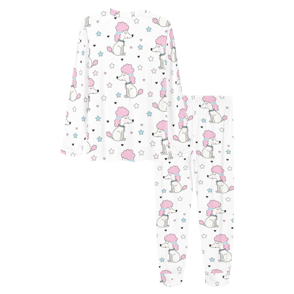 Cute poodle dog star pattern Women's All Over Print Pajama Set