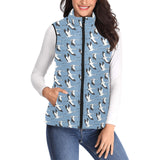 Seagull Pattern Print Design 04 Women's Padded Vest