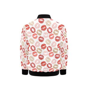 Lips Pattern Print Design 04 Kids' Boys' Girls' Bomber Jacket