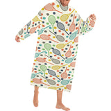 Tennis Pattern Print Design 03 Blanket Robe with Sleeves