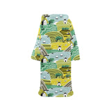 Hand drawn windmill pattern Blanket Robe with Sleeves