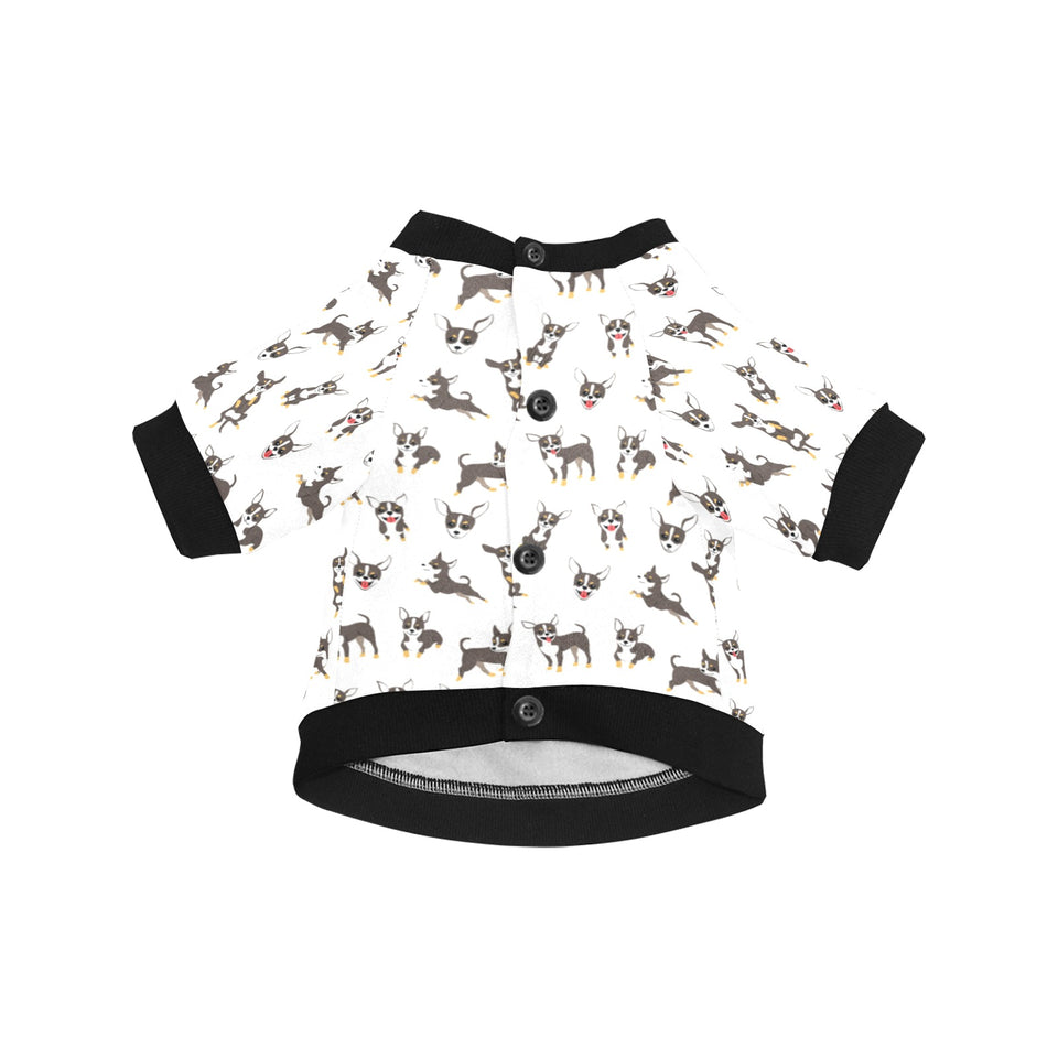Chihuahua dog pattern All Over Print Pet Dog Round Neck Fuzzy Shirt
