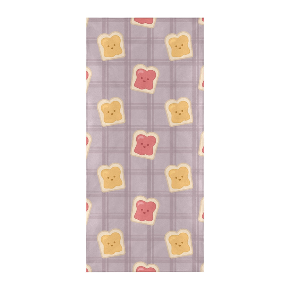 Bread Toast Pattern Print Design 05 Beach Towel