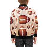 American football ball design pattern Kids' Boys' Girls' Bomber Jacket