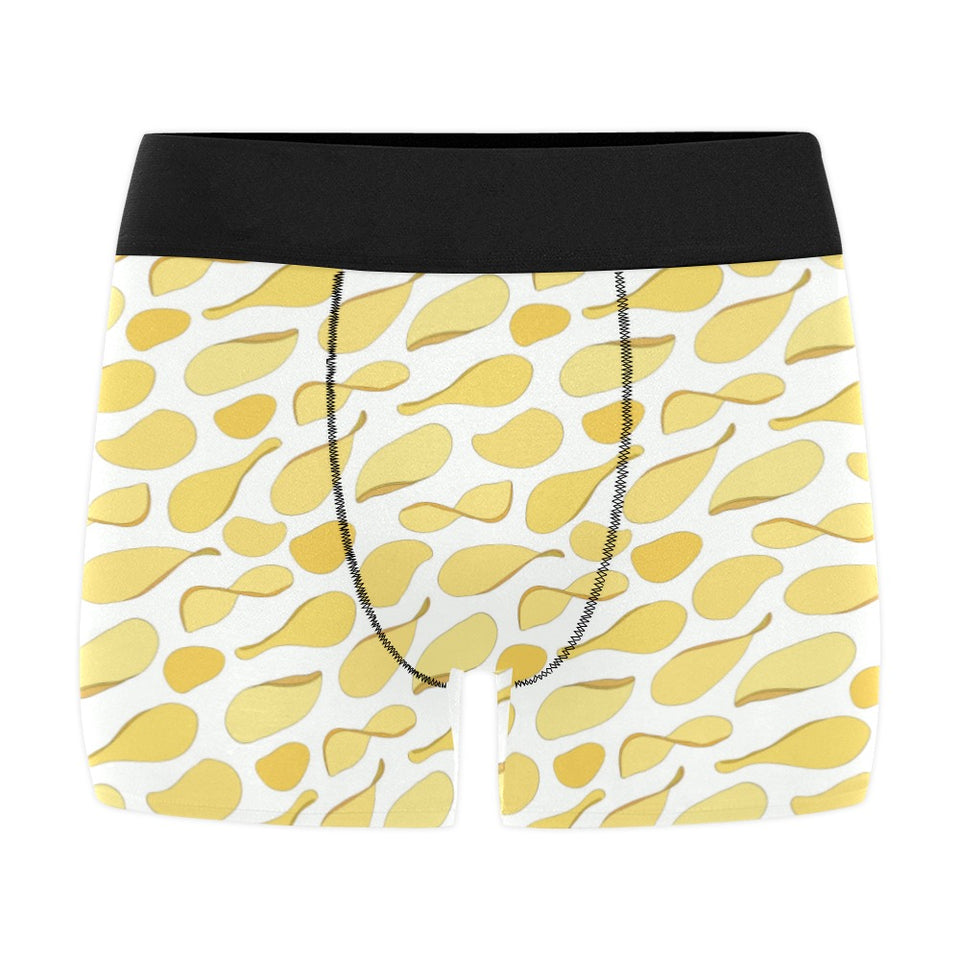 Potato Chips Pattern Print Design 02 Men's All Over Print Boxer Briefs Men's Underwear