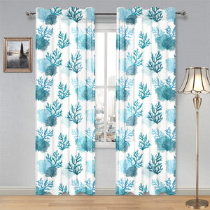 Coral Reef Pattern Print Design 04 Gauze Curtain