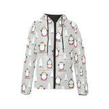 Cute Penguin christmas pattern Women's Padded Hooded Jacket