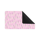 Lavender pattern pink background Doormat
