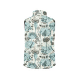 Dragonfly Butterfly Plants insect flower vintage s Women's Padded Vest