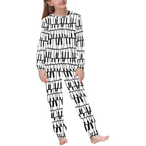 Piano Pattern Print Design 03 Kids' Boys' Girls' All Over Print Pajama Set