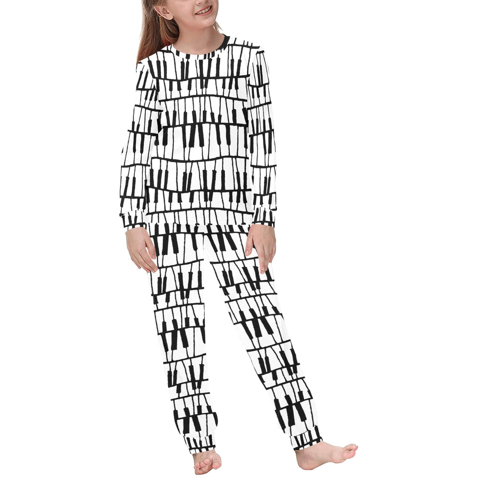 Piano Pattern Print Design 03 Kids' Boys' Girls' All Over Print Pajama Set