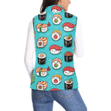 Cute sushi pattern Women's Padded Vest