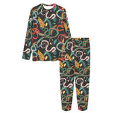 Colorful snake plant pattern Women's All Over Print Pajama Set