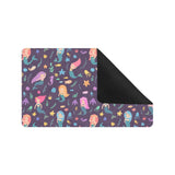 beautiful mermaid Fish jellyfish algae other marin Doormat
