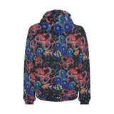 Octopus sea wave tropical fishe pattern Men's Padded Hooded Jacket
