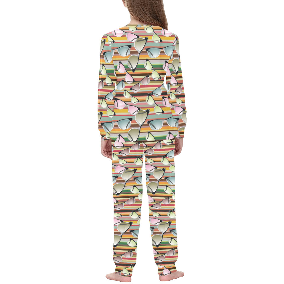 Sun Glasses Pattern Print Design 02 Kids' Boys' Girls' All Over Print Pajama Set