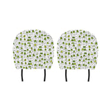 Sketch funny frog pattern Car Headrest Cover
