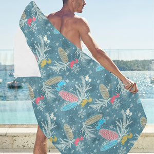 Squirrel Pattern Print Design 01 Beach Towel