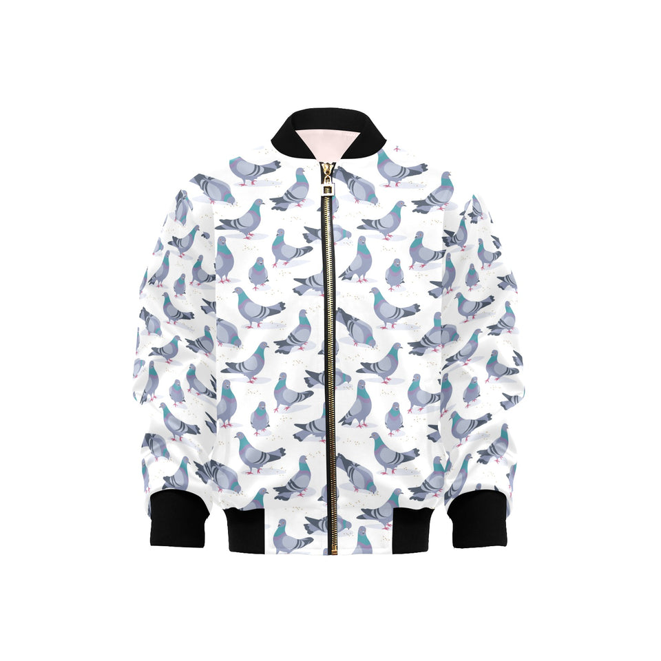 Pigeon Pattern Print Design 03 Kids' Boys' Girls' Bomber Jacket