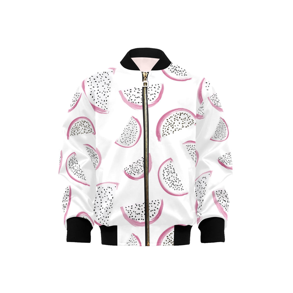 dragon fruit pattern Kids' Boys' Girls' Bomber Jacket
