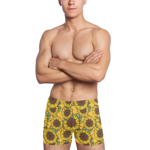 Sunflower pattern Men's Swimming Trunks
