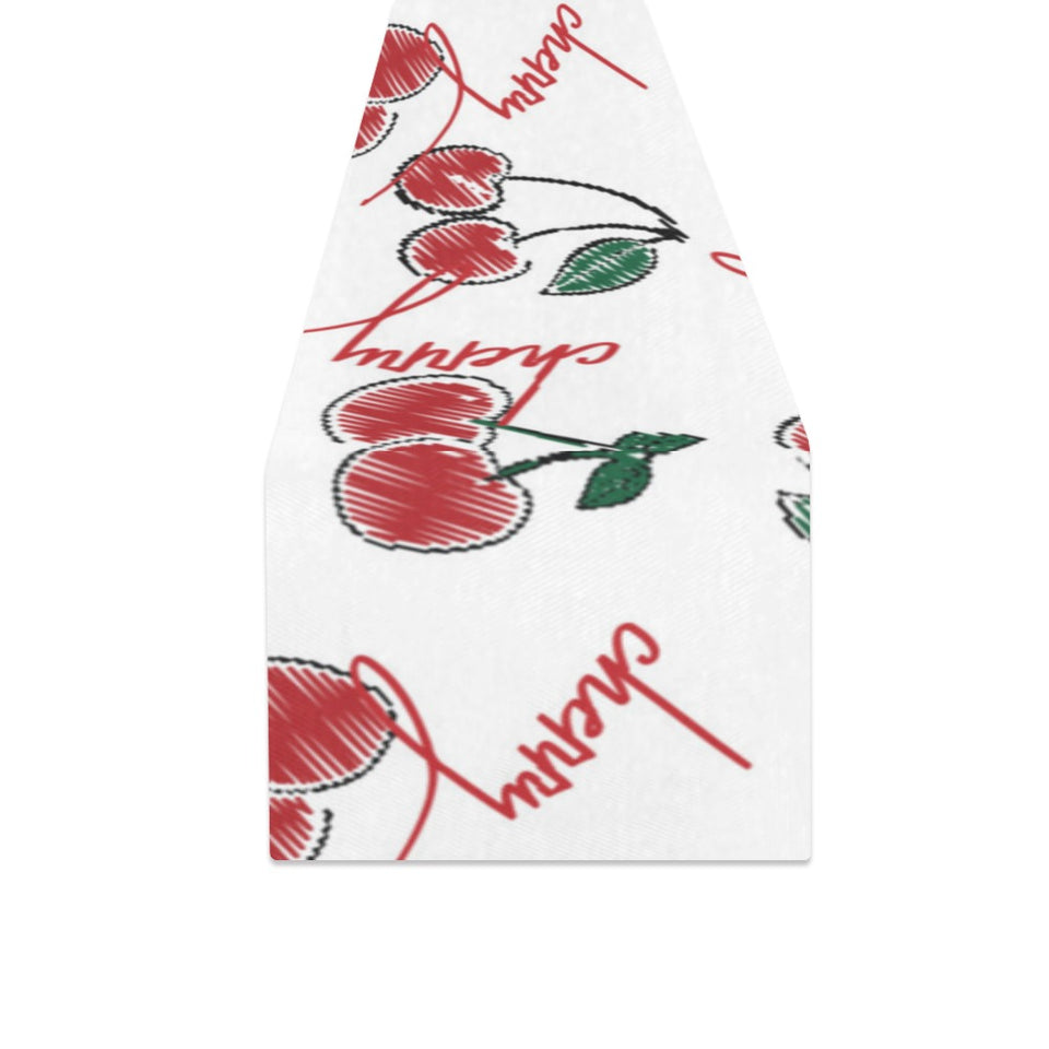 Hand drawn cherry pattern Table Runner