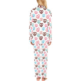 Pretzels Pattern Print Design 04 Women's Long Pajama Set