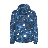 Night sky star pattern Men's Padded Hooded Jacket