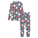 dragon fruits dark blue background Women's All Over Print Pajama Set