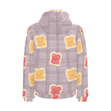 Bread Toast Pattern Print Design 05 Men's Padded Hooded Jacket