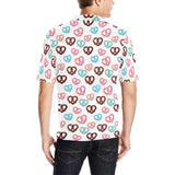 Pretzels Pattern Print Design 04 Men's All Over Print Polo Shirt