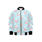 Cute cow flower pattern Kids' Boys' Girls' Bomber Jacket