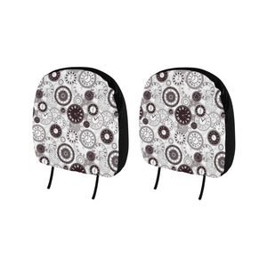 Classic vintage clock pattern Car Headrest Cover