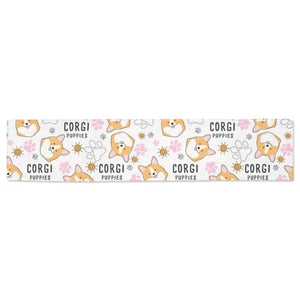 Corgi Dog Pattern Table Runner