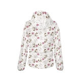 English Bulldog Pattern Print Design 01 Women's Padded Hooded Jacket