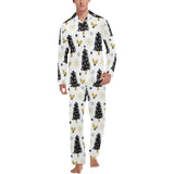 Christmas tree holly snow star pattern Men's Long Pajama Set