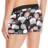 white swan blooming flower pattern Men's All Over Print Boxer Briefs Men's Underwear