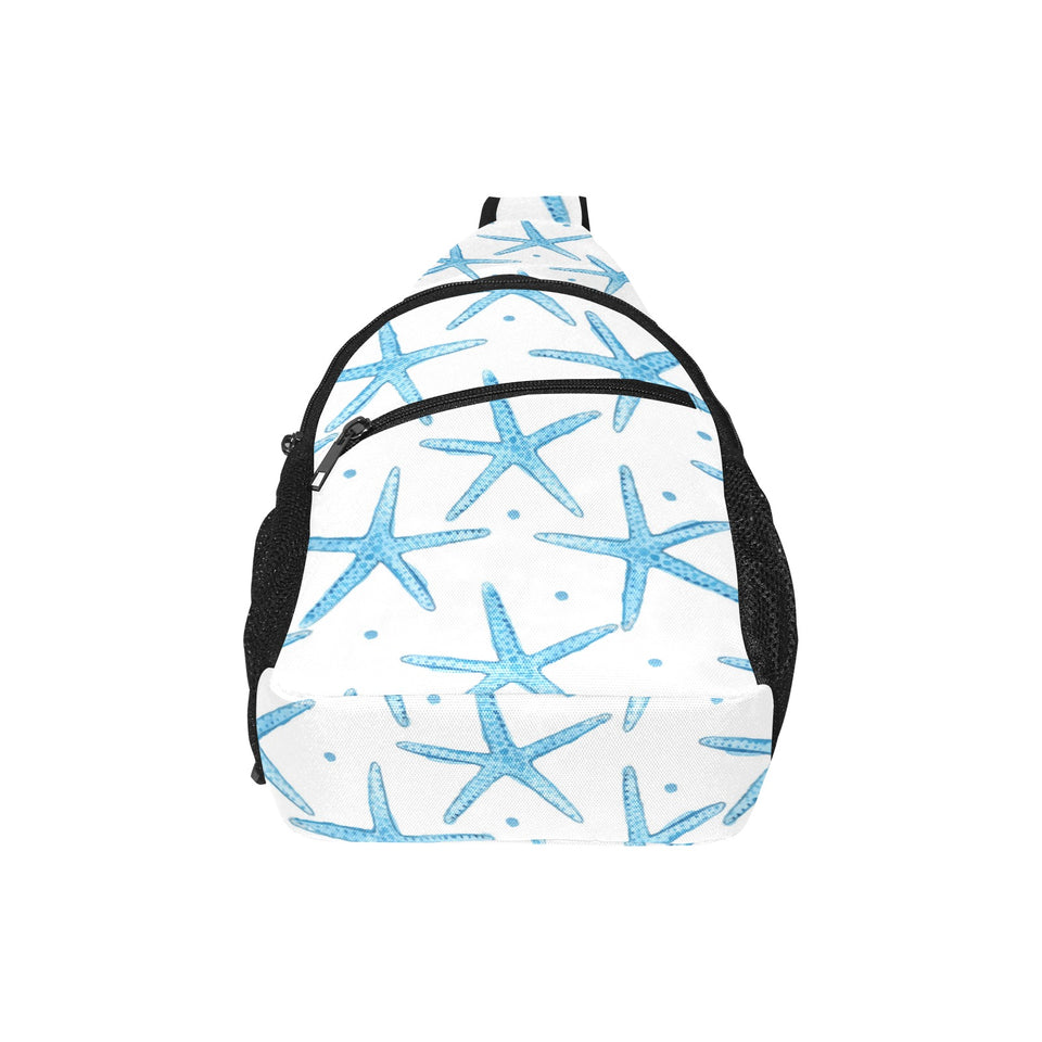 Watercolor starfish pattern All Over Print Chest Bag