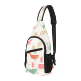 Cute whale pattern All Over Print Chest Bag
