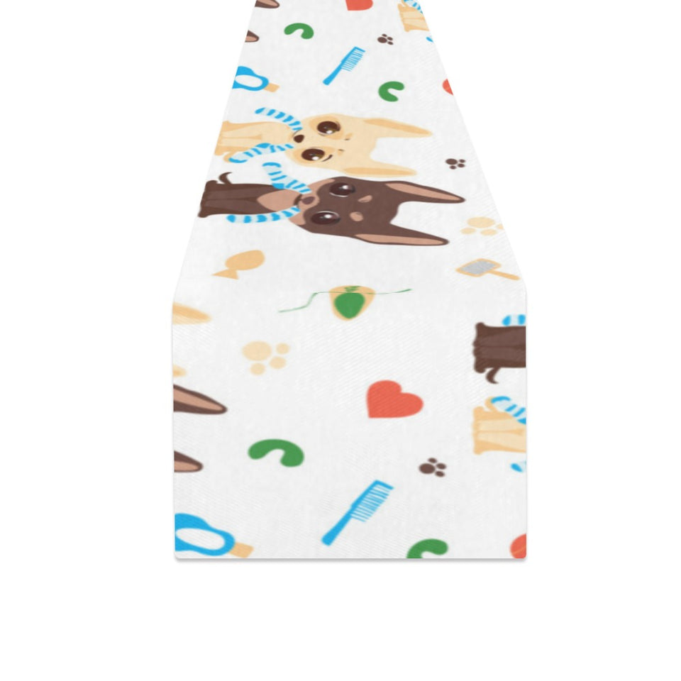 Cute Chihuahua dog pattern Table Runner