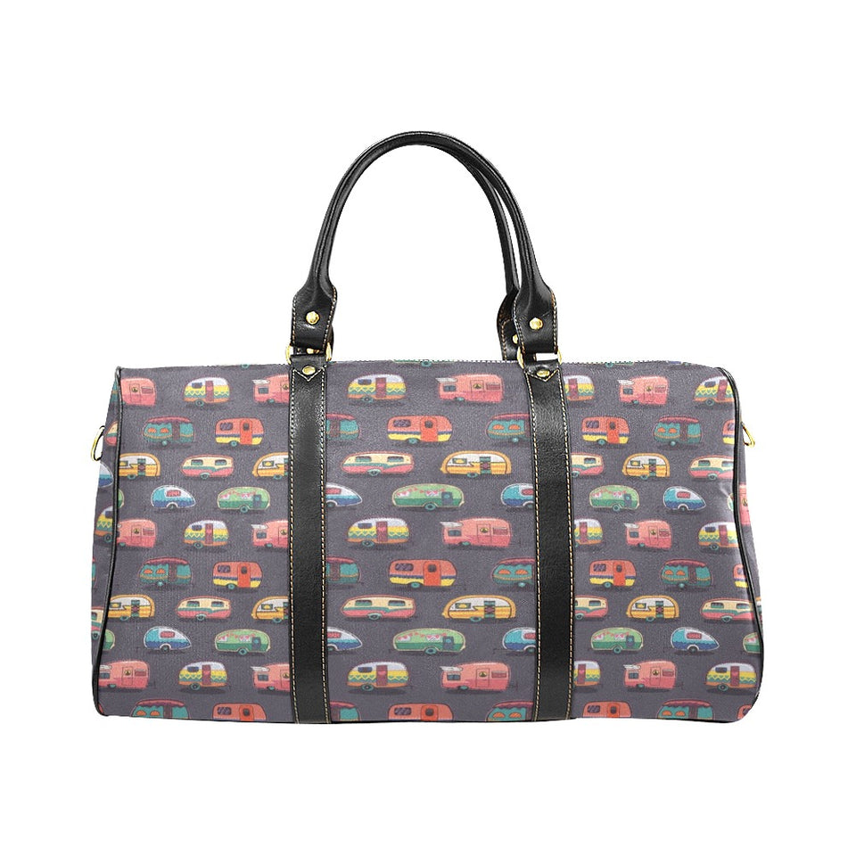 Camper Van Pattern Print Design 02 Travel Bag