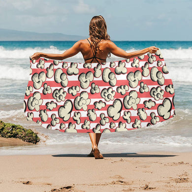 Popcorn Pattern Print Design 05 Beach Towel