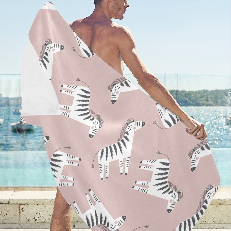 Cute zebra pattern Beach Towel