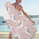 Cute zebra pattern Beach Towel