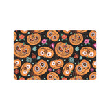 Pumpkin flowers spiderweb Halloween theme Doormat