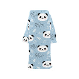 Cute panda pattern Blanket Robe with Sleeves